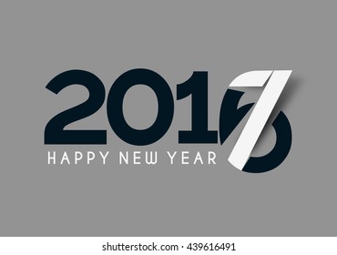 Happy new year 2017 or 2016 Text Design vector