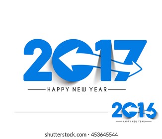 Happy new year 2017 or 2016 Text Design vector