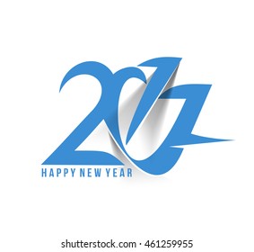 Happy new year 2017 & 2016 Text Design vector