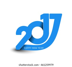 Happy new year 2017 & 2016 Text Design vector