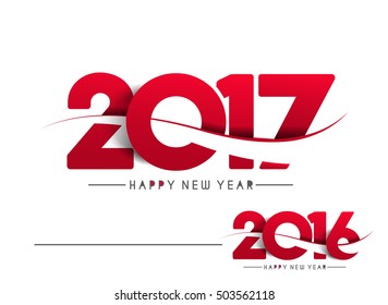 Happy new year 2017 & 2016 - New Year Holiday design elements for holiday cards, for decorations Vector Illustration background