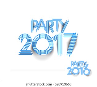 Happy new year 2017 & 2016 Text Design vector illustration