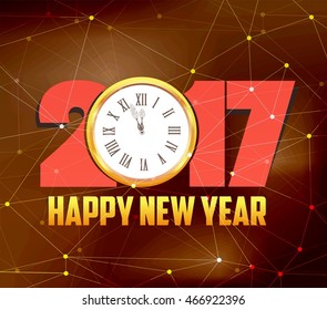 Happy new year 2017. Abstract Geometric Background