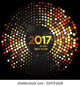 Happy New Year 2017 abstract light background for your design