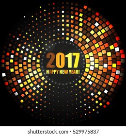 Happy New Year 2017 abstract light background for your design