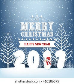 Happy new year 2017 background
