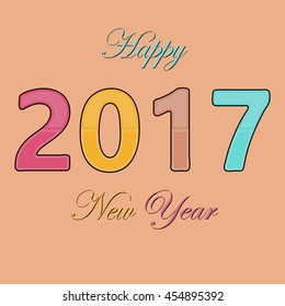 Happy New Year 2017 background. Happy holidays card. Creative design for your greetings card, flyers, posters, brochure, banners, calendar