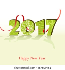 Happy New Year 2017 background. Vector illustration.