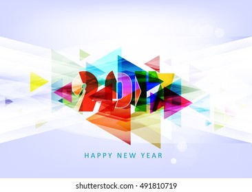 Happy New Year 2017 background. Colorful, Greeting card