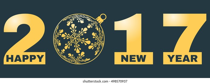 happy new year 2017 background, new year concept with cut out text on very dark desaturated blue background