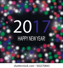 Happy New Year 2017 background.