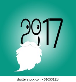 Happy New Year 2017 background. Calendar template. Greeting card. Vector illustration.