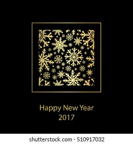 Happy New Year 2017  
Background. Poster, greeting 
card, banner or invitation. 
Vector illustration EPS 10
