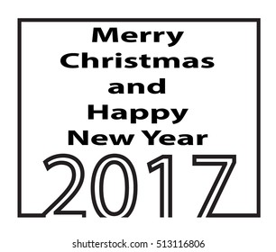 Happy New Year 2017 Background. New Year and Xmas Design Element Template. Vector Illustration