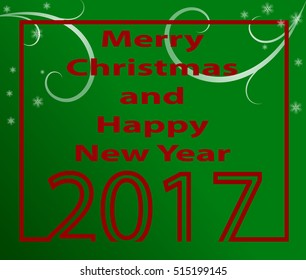 Happy New Year 2017 Background. New Year and Xmas Design Element Template. Vector Illustration