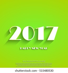 Happy New Year 2017 background. Calendar decoration. Greeting card. Calendar template for the year of rooster. Vector illustration eps10