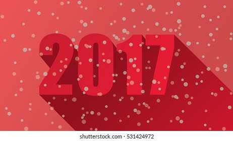 Happy New Year 2017 background. Calendar cover, typographic vector illustration.