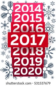 Happy New Year 2017 background. Greeting card. Vector illustration
