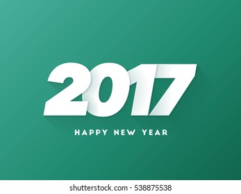 Happy New Year 2017 background. Calendar design typography vector illustration.