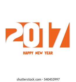 Happy new year 2017 background year of rooster can be use for your artwork homepage or website. Orange color