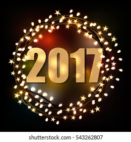 Happy New Year 2017 background.