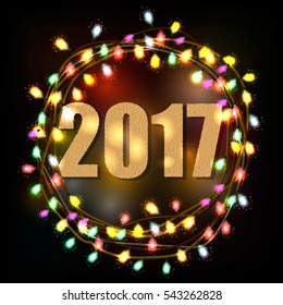 Happy New Year 2017 background.