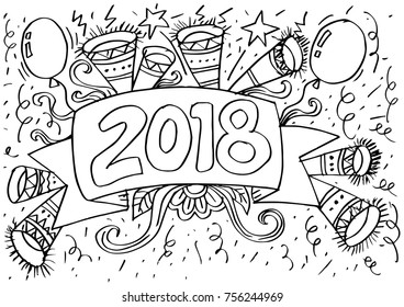 Happy New Year 2017 background decoration.