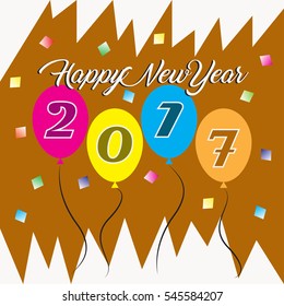 Happy new year 2017, balloon concept