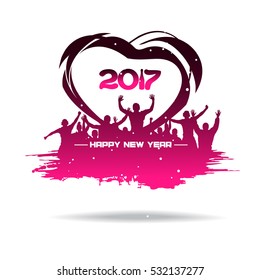 Happy New Year 2017 and Banner for the Valentine's day.
