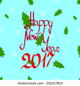 Happy New Year 2017, banner design template, vector illustration