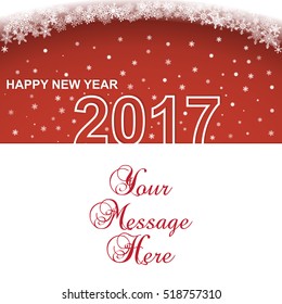 Happy New Year 2017. Calendar design typography vector. Golden design with shadows.