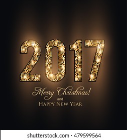 Happy New Year 2017 card 