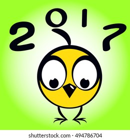 Happy new year 2017 card