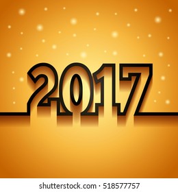 Happy new year 2017 card. colorful design. vector illustration