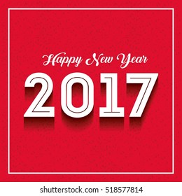 Happy new year 2017 card. colorful design. vector illustration