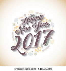 happy new year 2017  card. colorful design. vector illustration