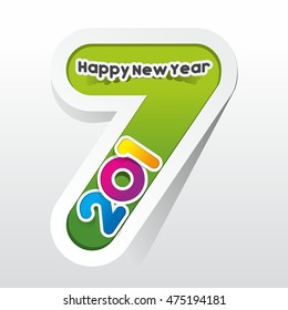 Happy new year 2017 celebration greeting card design