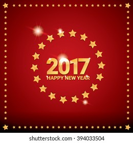 happy new year 2017. happy chinese new year 2017 on creative red background