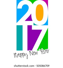 Happy New Year 2017 colorful wallpaper, welcome 2017.