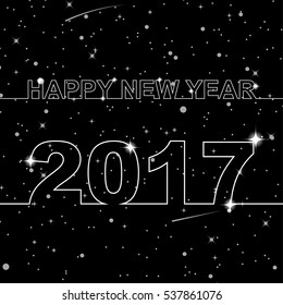 Happy new year 2017 concept design