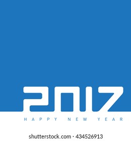 Happy new year 2017. Creative greeting card design template. Universal Vector background.