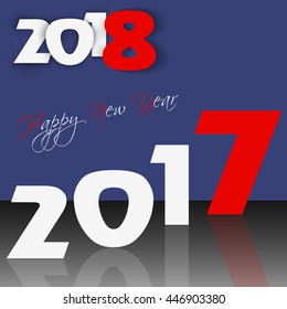 Happy new year 2017 Creative Design Vector Illustration for greeting card and background...