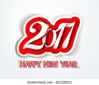 Happy new year 2017 creative greeting card design / Year 2017 vector design element.