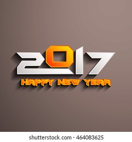 Happy new year 2017 creative greeting card design / Year 2017 vector design element.