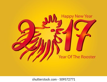 Happy new year 2017 creative greeting card design