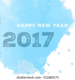 Happy new year 2017 creative greeting card design / Year 2017 vector design element
