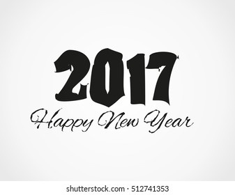 Happy new year 2017 creative greeting card design / Year 2017 vector design element