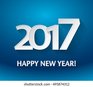 Happy New Year 2017. Decoration Text, Vector background