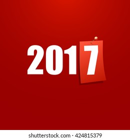 Happy New Year 2017 design card vector