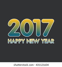 Happy new year 2017 design illustration 
